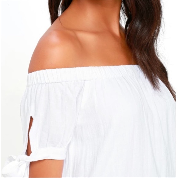 Off the shoulder white mini dress - Picture 5 of 8